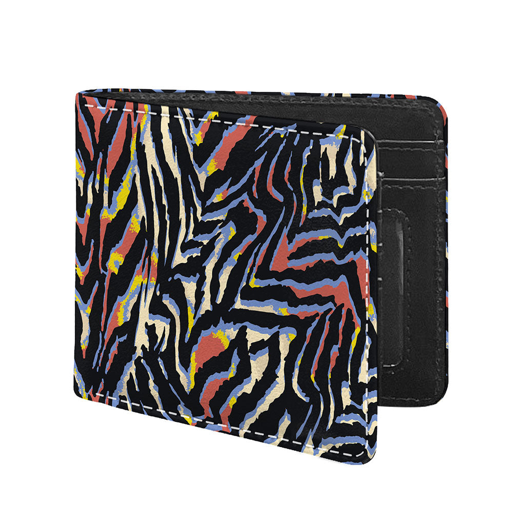Abstract Zebra Pattern Print Bifold Wallet