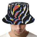 Abstract Zebra Pattern Print Bucket Hat