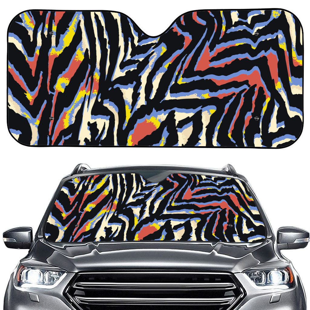 Abstract Zebra Pattern Print Car Windshield Sun Shade