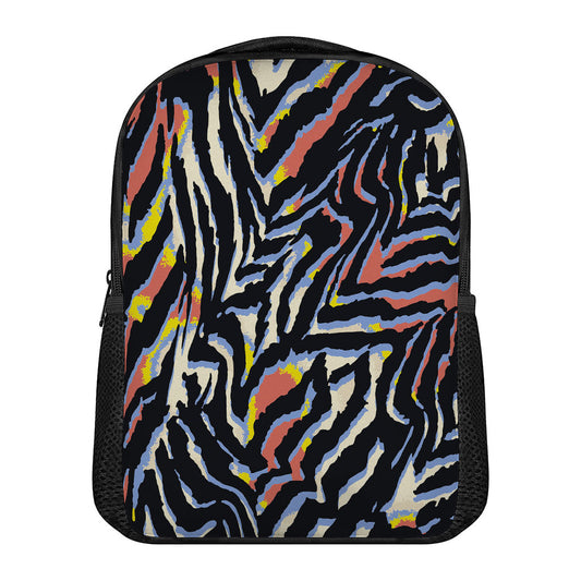 Abstract Zebra Pattern Print Casual Backpack