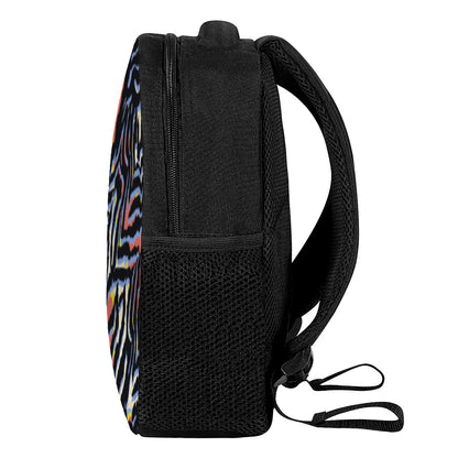 Abstract Zebra Pattern Print Casual Backpack