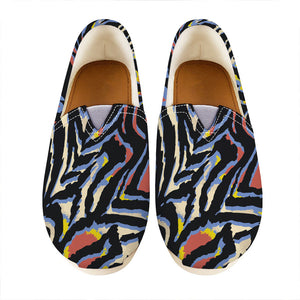 Abstract Zebra Pattern Print Casual Shoes