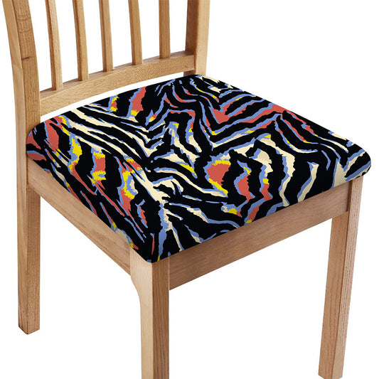 Abstract Zebra Pattern Print Chair Cushion Cover