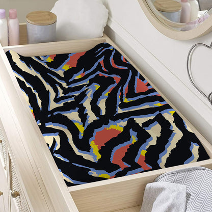 Abstract Zebra Pattern Print Changing Pad Cover