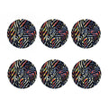 Abstract Zebra Pattern Print Coaster Set