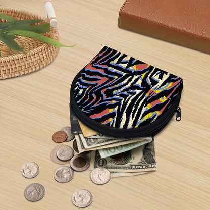 Abstract Zebra Pattern Print Coin Purse