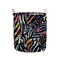 Abstract Zebra Pattern Print Collapsible Laundry Basket
