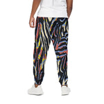 Abstract Zebra Pattern Print Cotton Pants
