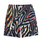 Abstract Zebra Pattern Print Cotton Shorts