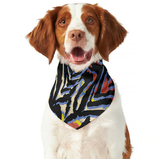 Abstract Zebra Pattern Print Dog Bandana