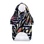 Abstract Zebra Pattern Print Dog Zip Up Hoodie
