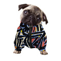 Abstract Zebra Pattern Print Dog Zip Up Jacket