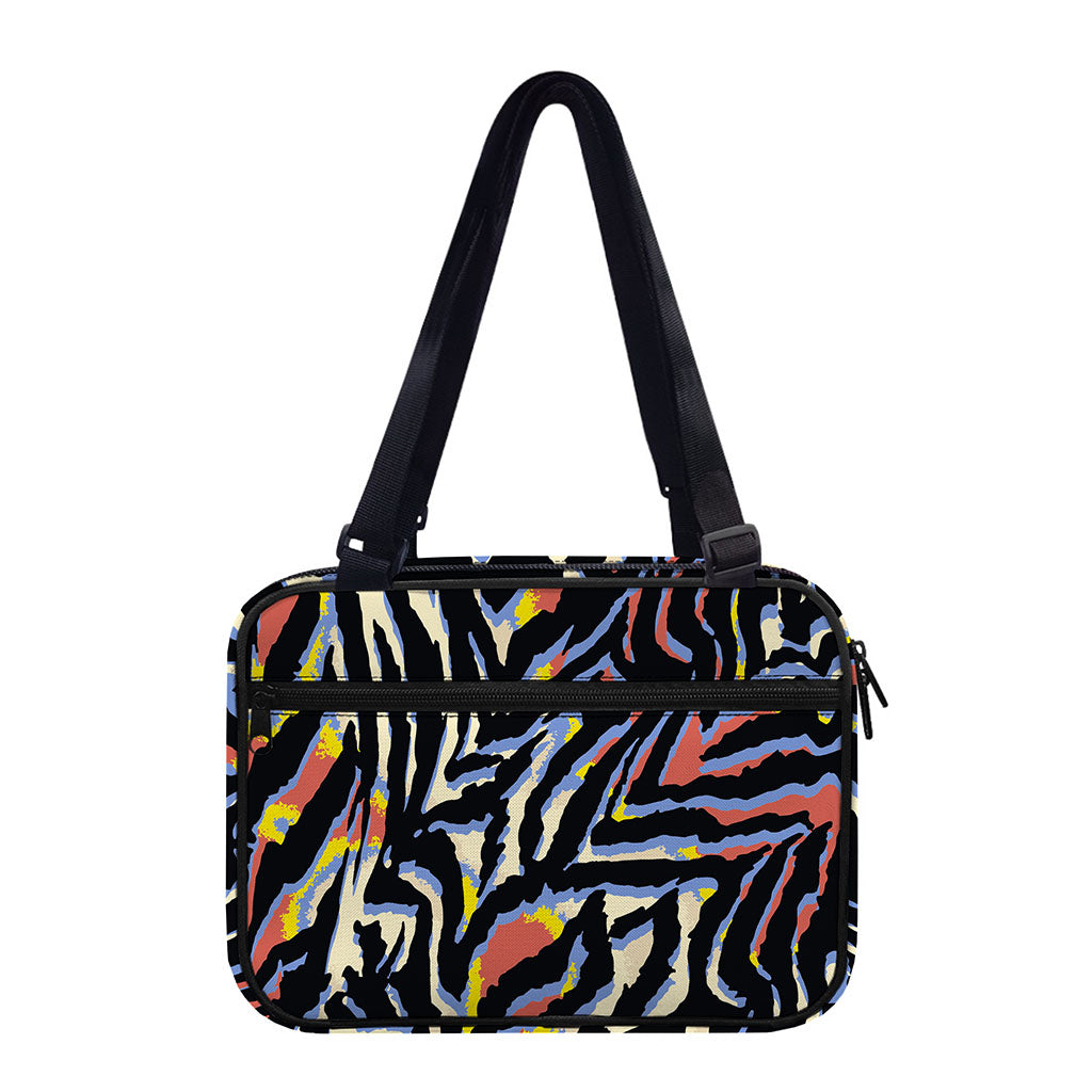Abstract Zebra Pattern Print Double Strap Bible Bag