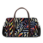 Abstract Zebra Pattern Print Duffle Bag