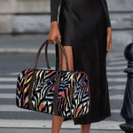 Abstract Zebra Pattern Print Duffle Bag