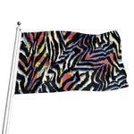 Abstract Zebra Pattern Print Flag