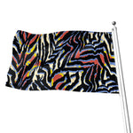 Abstract Zebra Pattern Print Flag