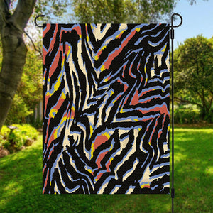 Abstract Zebra Pattern Print Garden Flag