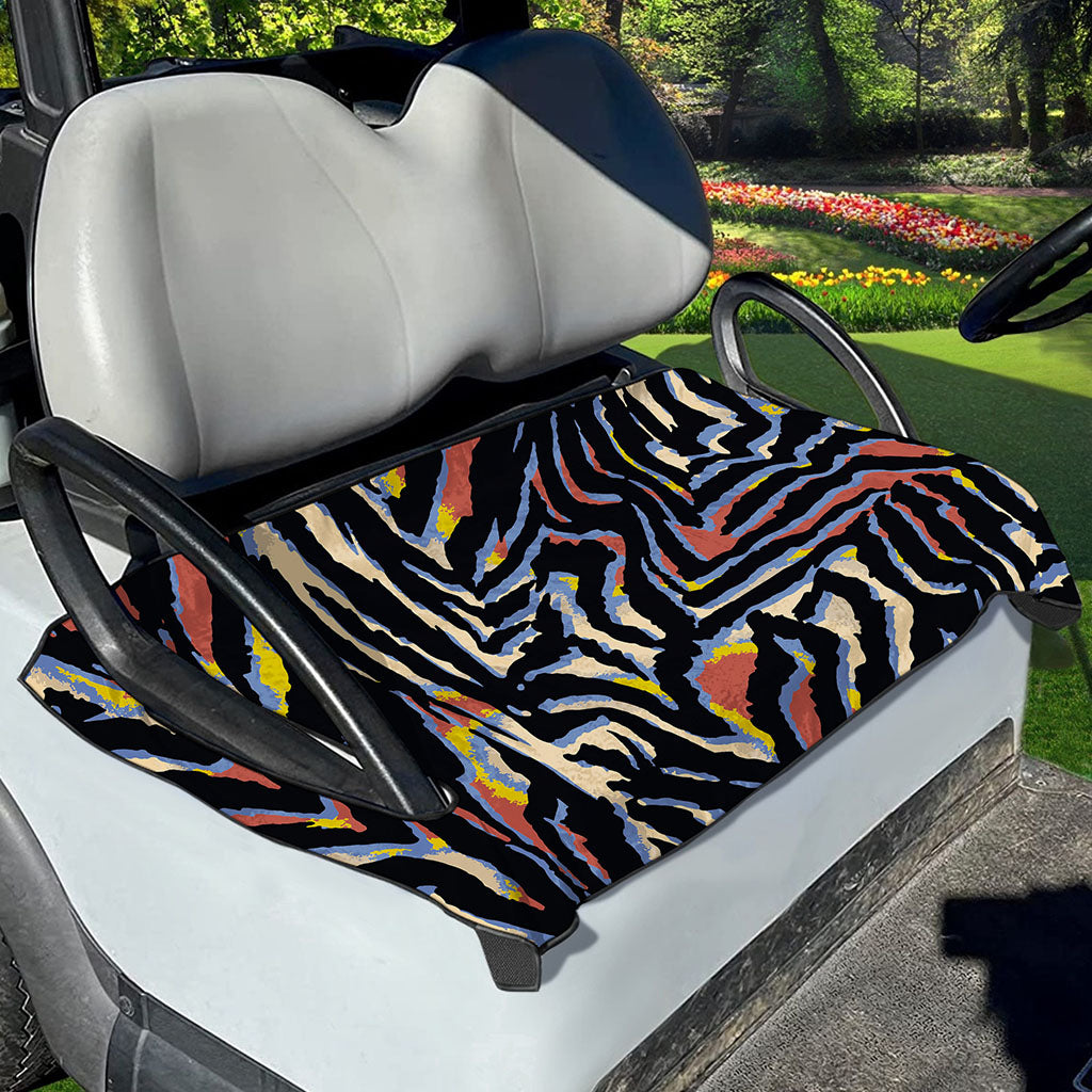 Abstract Zebra Pattern Print Golf Cart Seat Cover