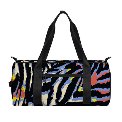 Abstract Zebra Pattern Print Gym Bag