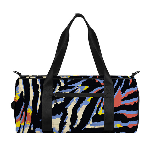 Abstract Zebra Pattern Print Gym Bag