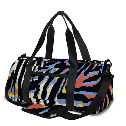 Abstract Zebra Pattern Print Gym Bag