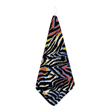 Abstract Zebra Pattern Print Hand Towel