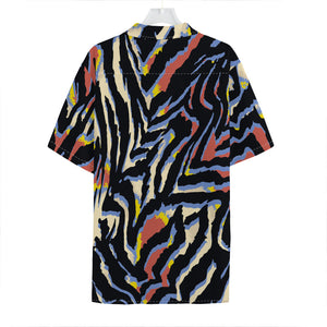 Abstract Zebra Pattern Print Hawaiian Shirt