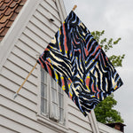 Abstract Zebra Pattern Print House Flag