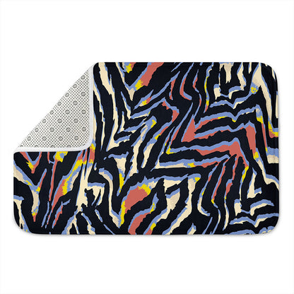 Abstract Zebra Pattern Print Indoor Door Mat