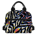 Abstract Zebra Pattern Print Insulated Lunch Bag