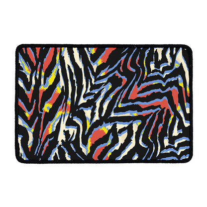 Abstract Zebra Pattern Print Kitchen Mat
