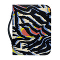 Abstract Zebra Pattern Print Leather Bible Cover