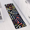 Abstract Zebra Pattern Print Long Kitchen Mat