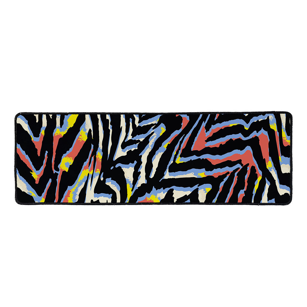Abstract Zebra Pattern Print Long Kitchen Mat