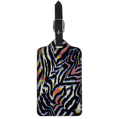 Abstract Zebra Pattern Print Luggage Tag