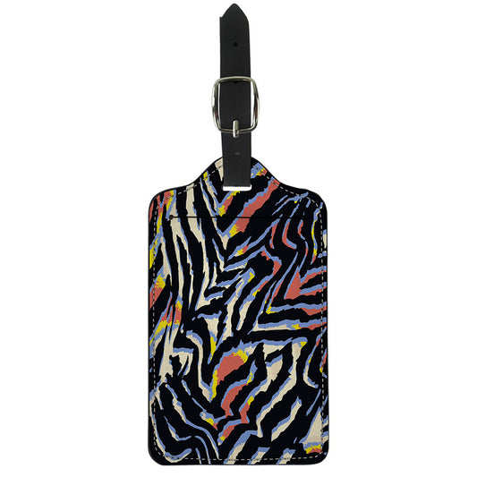Abstract Zebra Pattern Print Luggage Tag