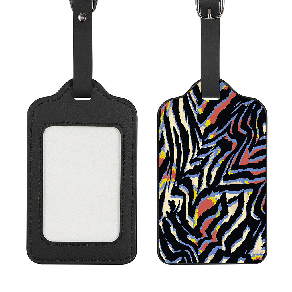 Abstract Zebra Pattern Print Luggage Tag