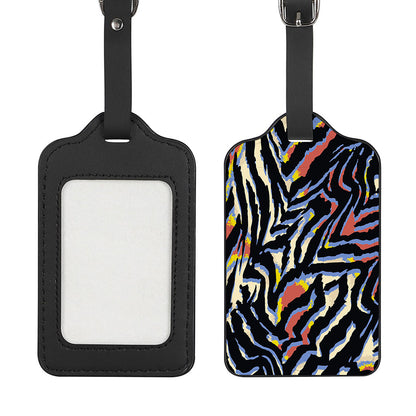 Abstract Zebra Pattern Print Luggage Tag
