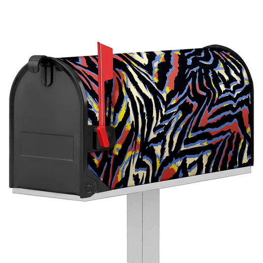 Abstract Zebra Pattern Print Mailbox Cover
