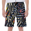 Abstract Zebra Pattern Print Men's Beach Shorts