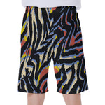 Abstract Zebra Pattern Print Men's Beach Shorts