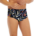 Abstract Zebra Pattern Print Men's Briefs