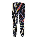 Abstract Zebra Pattern Print Men's leggings
