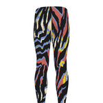Abstract Zebra Pattern Print Men's leggings