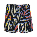 Abstract Zebra Pattern Print Men's Sports Shorts