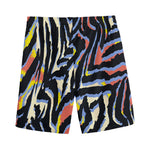 Abstract Zebra Pattern Print Men's Sports Shorts