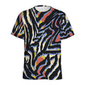 Abstract Zebra Pattern Print Men's Athletic T-Shirt
