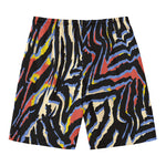 Abstract Zebra Pattern Print Men's Swim Trunks