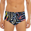Abstract Zebra Pattern Print Men's Triangle Swim Briefs